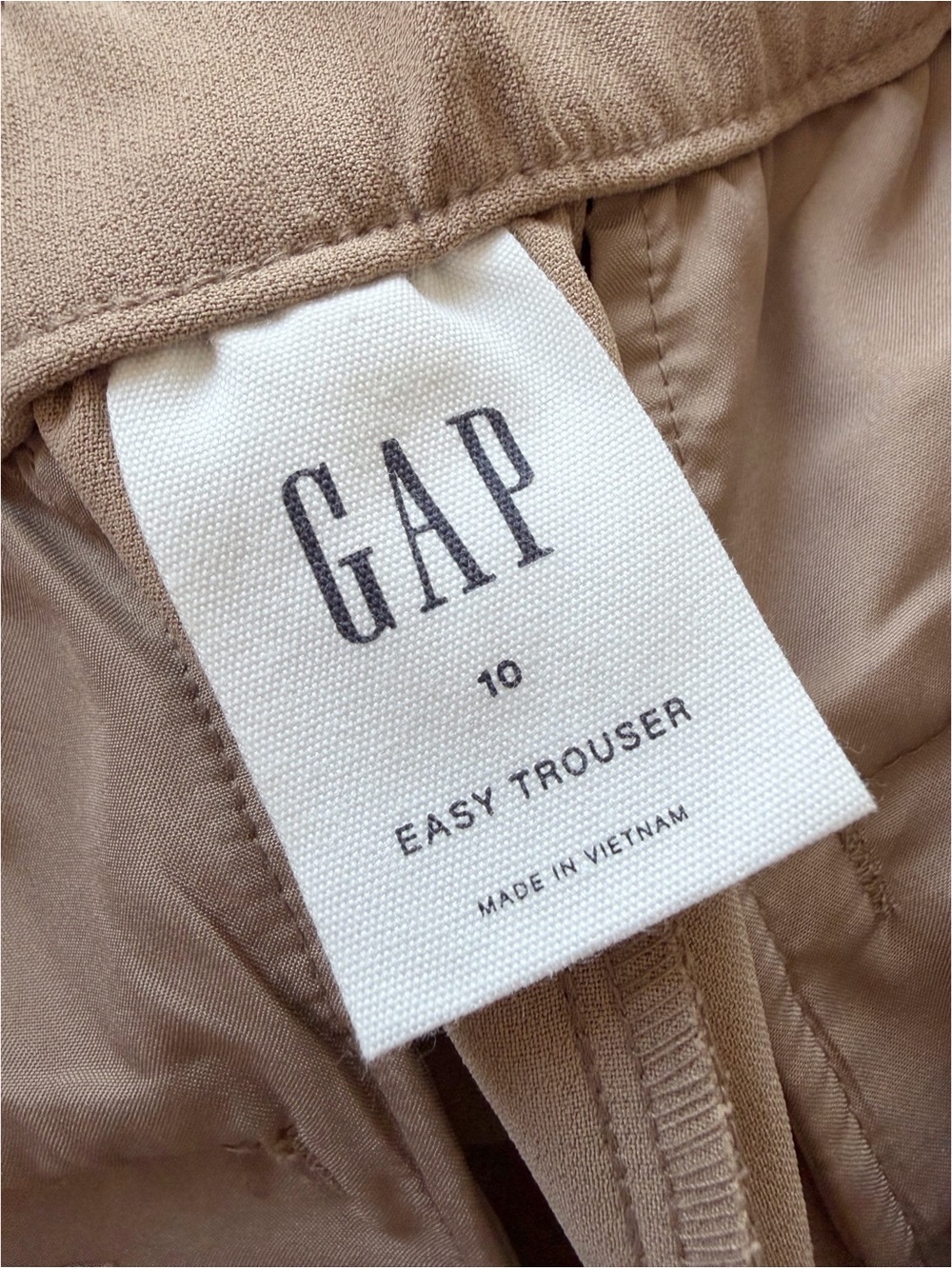 NWT GAP Wide-Leg High-Rise Easy Trouser Light Brown Size 10 - Picture 7 of 9